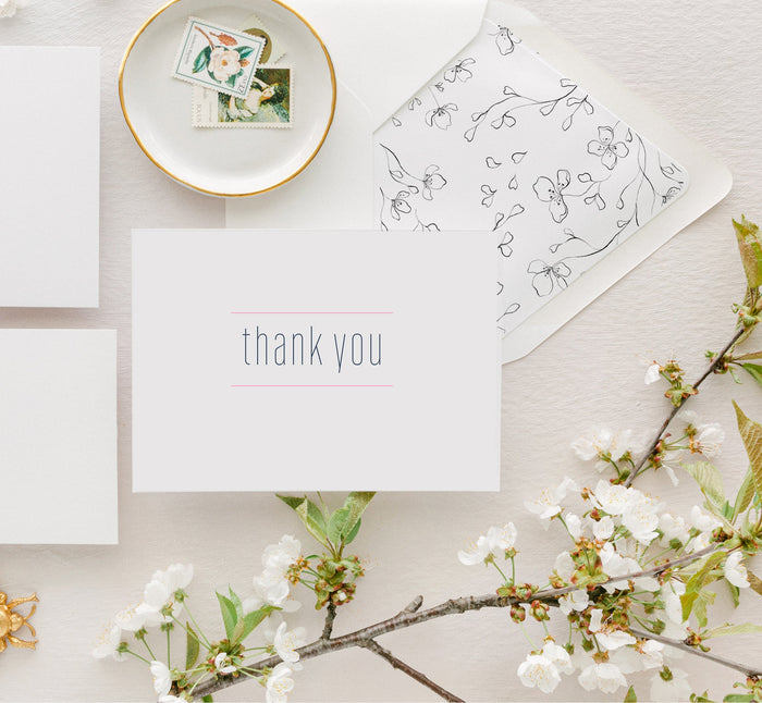 Minimalist Thank You Cards - Amy