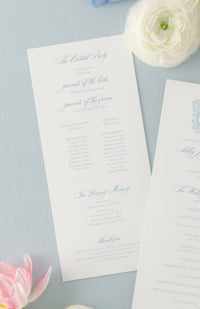 Classic, Formal Wedding Ceremony Programs with Monogram and Crest | Ashley