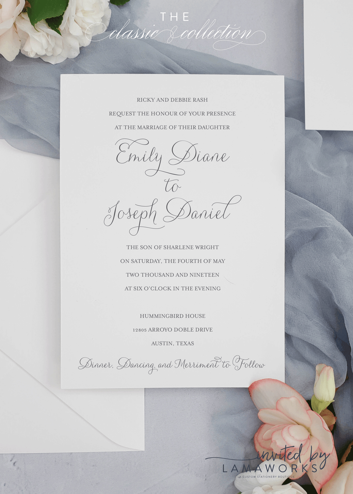 Simple, Modern, Minimalist Wedding Invite - Emily