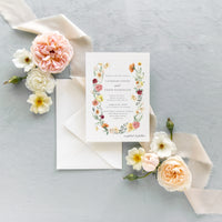 Elegant Wildflower Wedding Invitation | Catherine