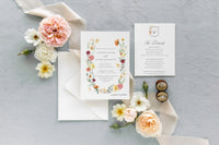 Elegant Wildflower Wedding Invitation | Catherine