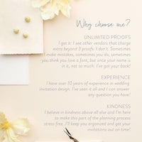 Modern and Classic Wedding Invite - Allison