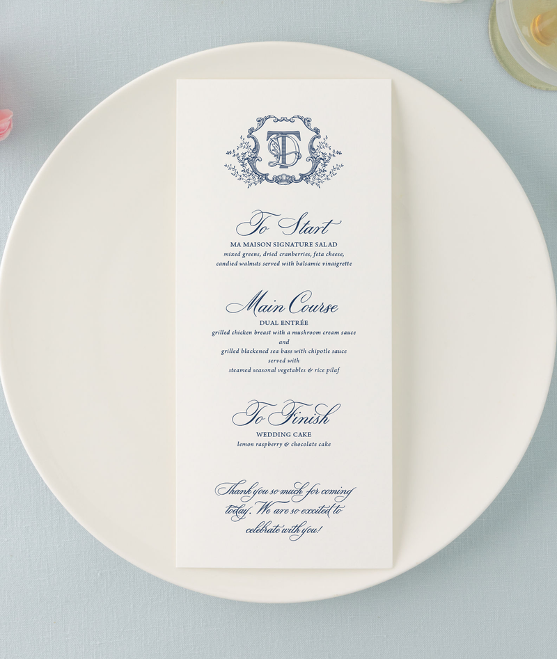 Daphne Dinner Menu