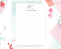 Elegant Monogram Notepad - Judith