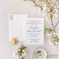 Sophisticated Calligraphy Wedding Invitation | Kamryn