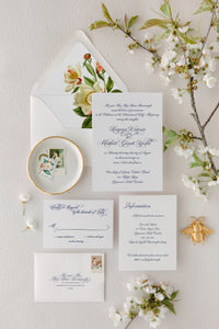 Sophisticated Calligraphy Wedding Invitation | Kamryn