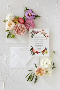 Summer Botanical Floral Wedding Invitation | Krystal