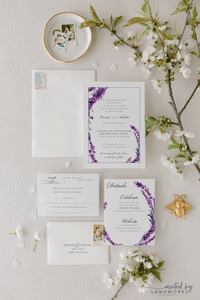 Rustic Watercolor Wedding Invitation Set | Larissa