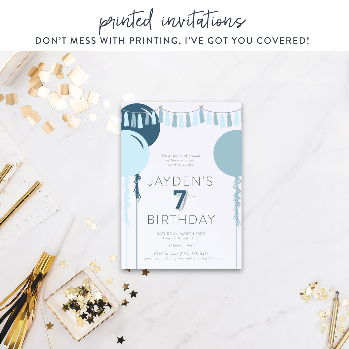 Birthday Balloon Invitation