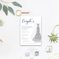 Glitter Dress Bridal Shower Invitation