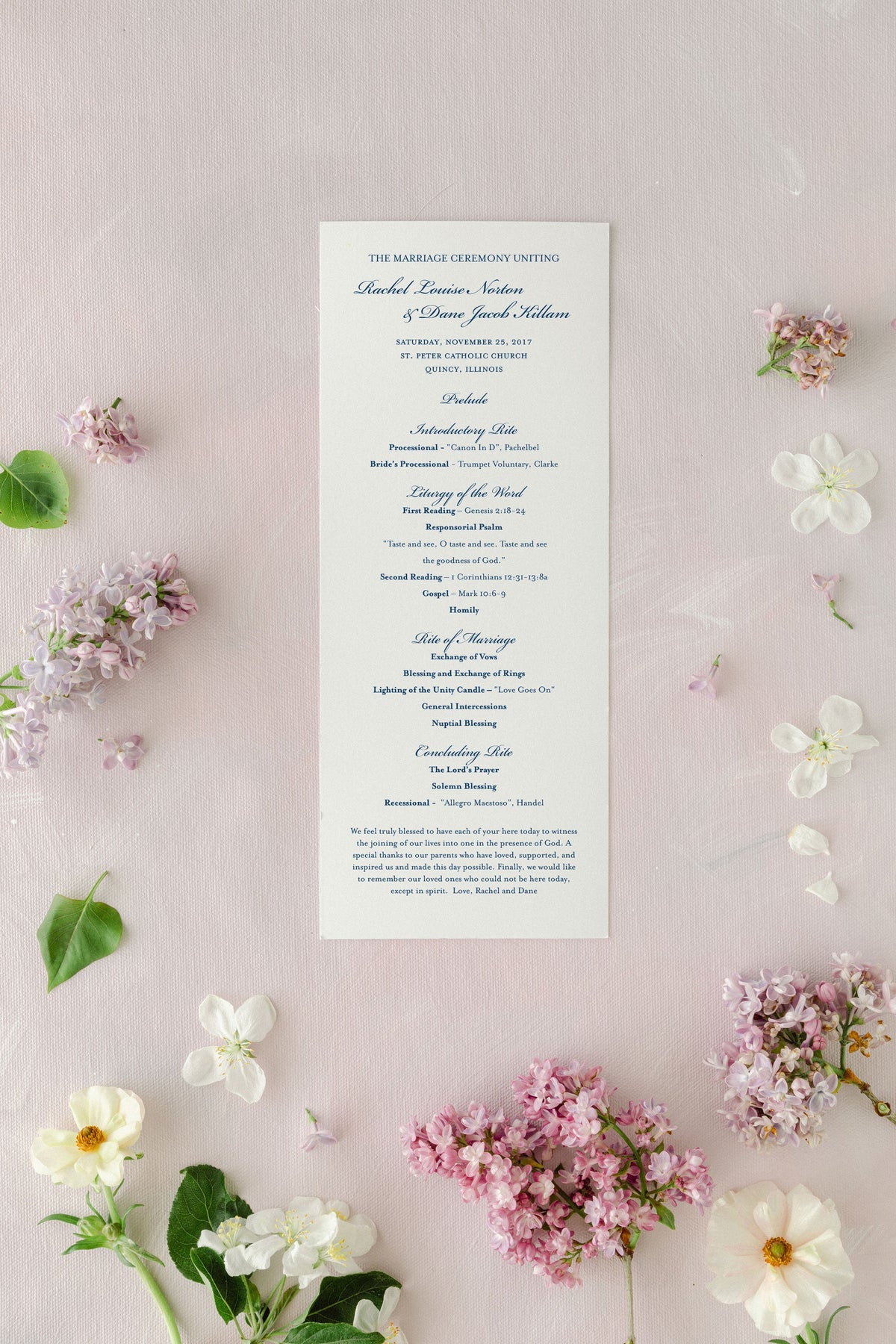 Formal,  Traditional Wedding Program - Mikah