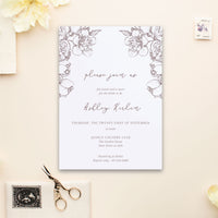 Minimalist Floral Bridal Shower Invite