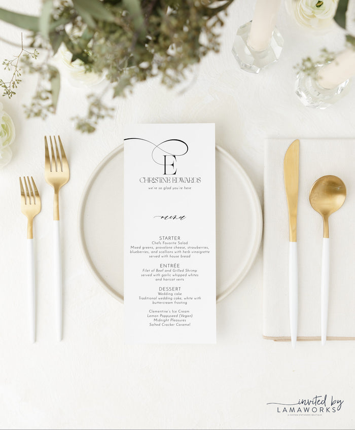 Renee - Menu and Place Card