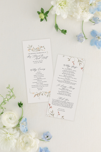 fall floral wedding invitation