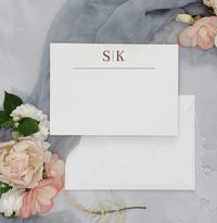 Modern Minimalist Monogram Stationery Set - Sarah