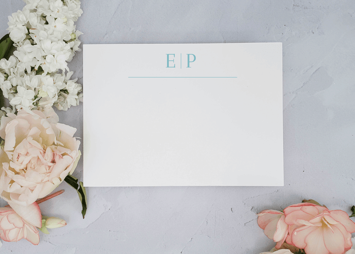 Modern Minimalist Monogram Stationery Set - Sarah